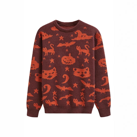 Pull Halloween douillet pour femmes avec un design animal et motif tendance Chic und Stil