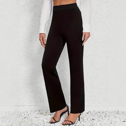 Elegant stretch long pants for women with wide legs Chic and Style