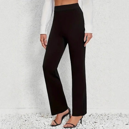 Elegant stretch long pants for women with wide legs Chic and Style