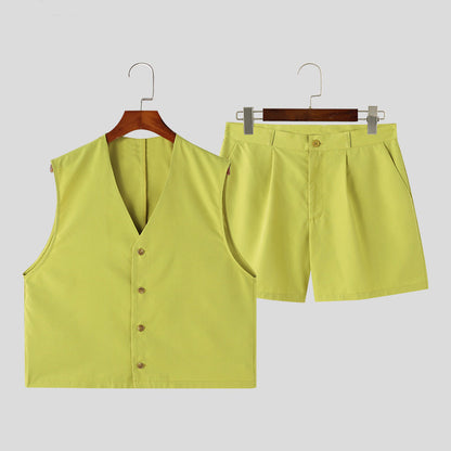 Ensemble élégant sans manches pour femmes avec shorts Chic und Stil