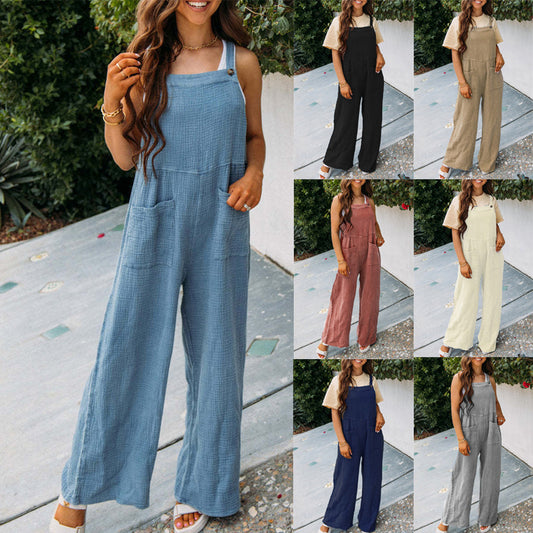 Combinaison décontractée pour femmes avec poches pratiques et décoration à boutons Chic und Stil