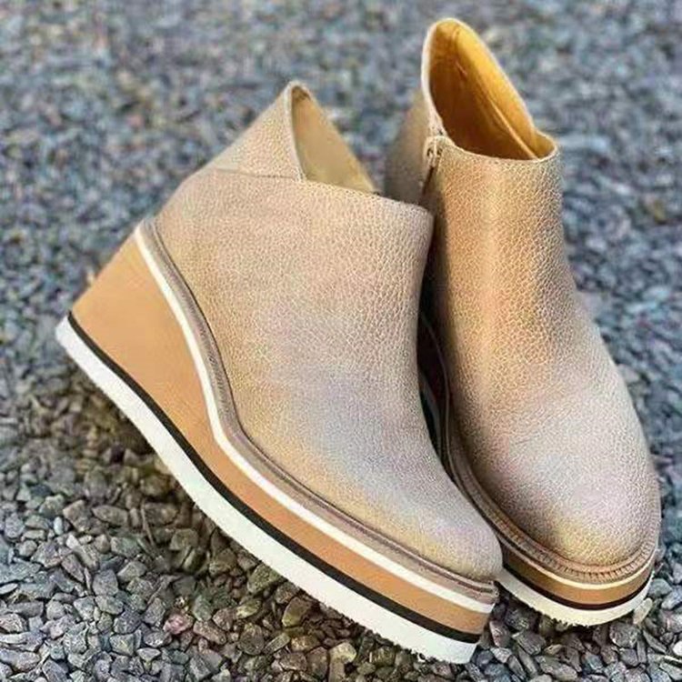Bottines à talons en suede fin pour femmes avec fermeture éclair pratique Chic und Stil