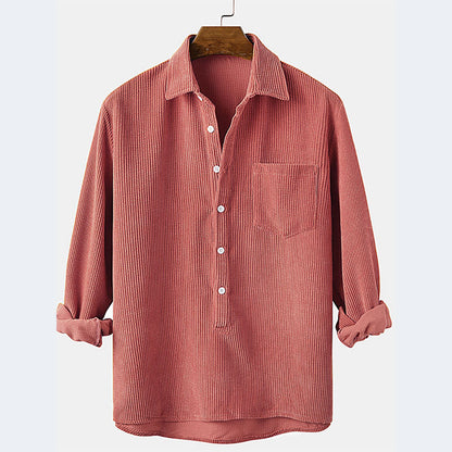 Chemise Henley à manches longues pour hommes avec tissu texturé et poche poitrine Chic und Stil