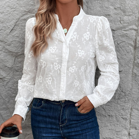Chemisier femme avec broderie fine Chic und Stil