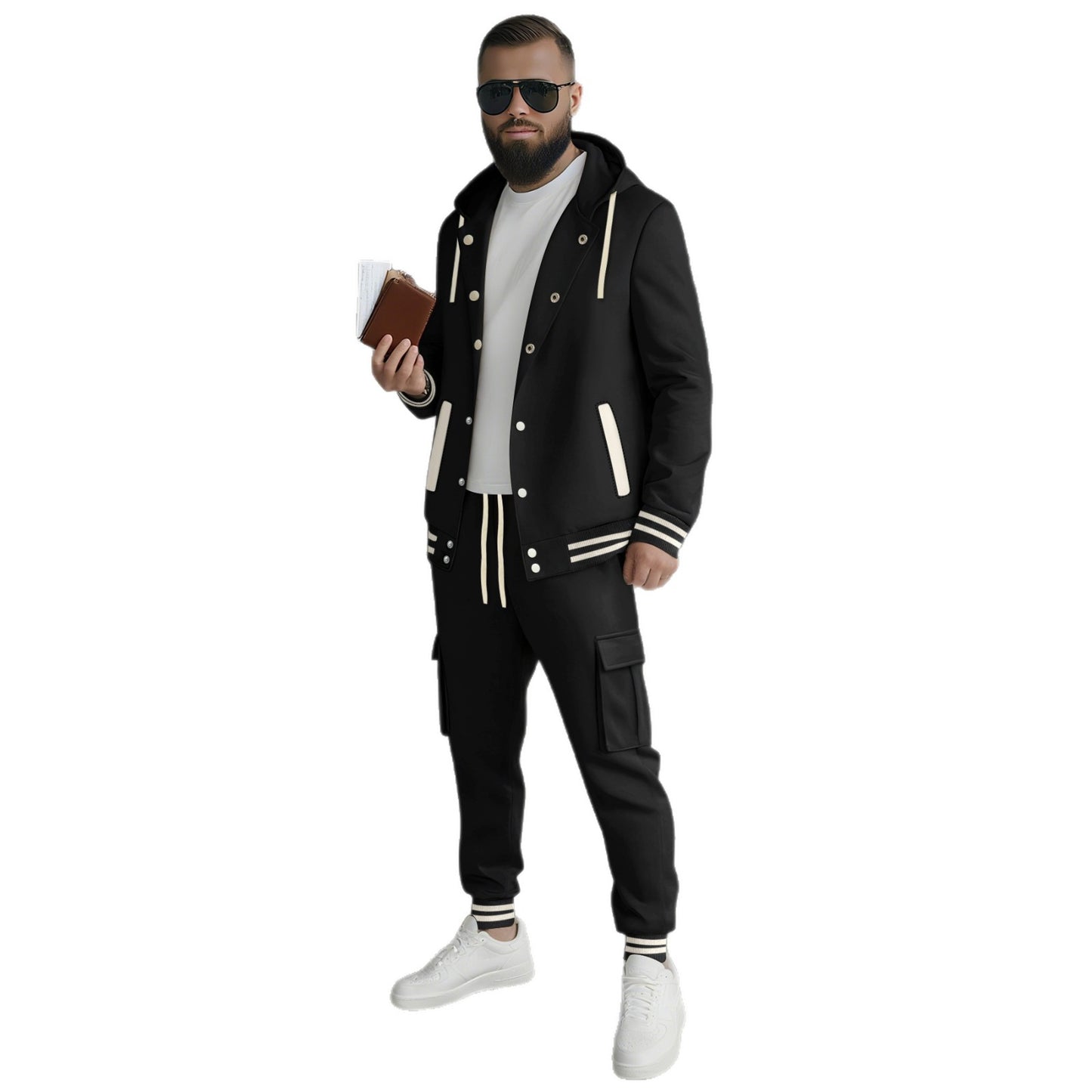 Men's sporty hoodie set and jogging pants with practical pocket and optimal fit Chic and Style