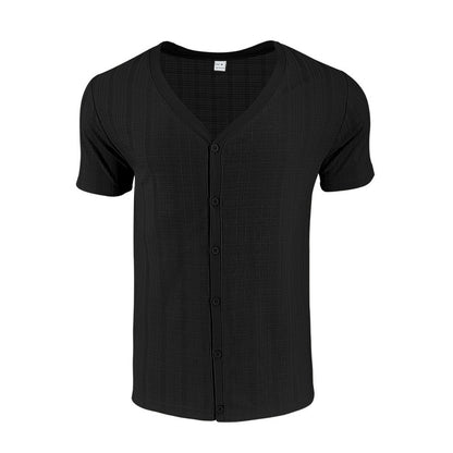 Chemise à manches courtes pour hommes avec design structuré Chic und Stil