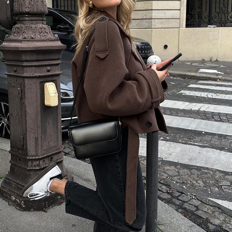 Oversized wool coat for women Chic und Stil