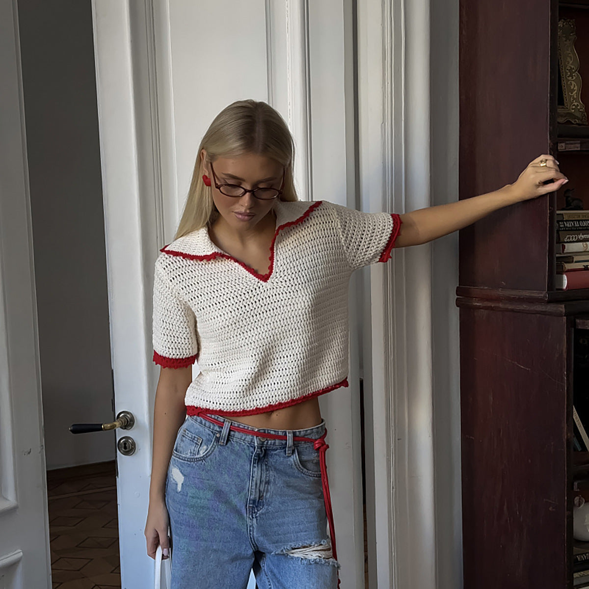 Pull crochet lâche pour femme Chic und Stil