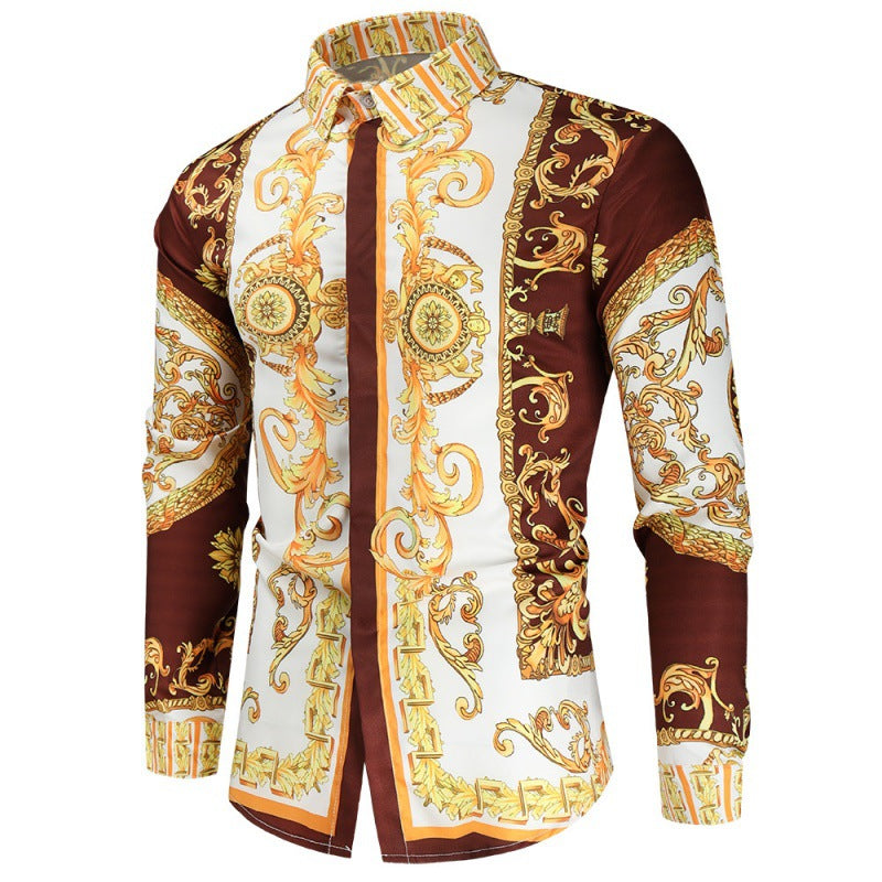 Chemise de luxe pour hommes avec un impressionnant motif baroque Chic und Stil