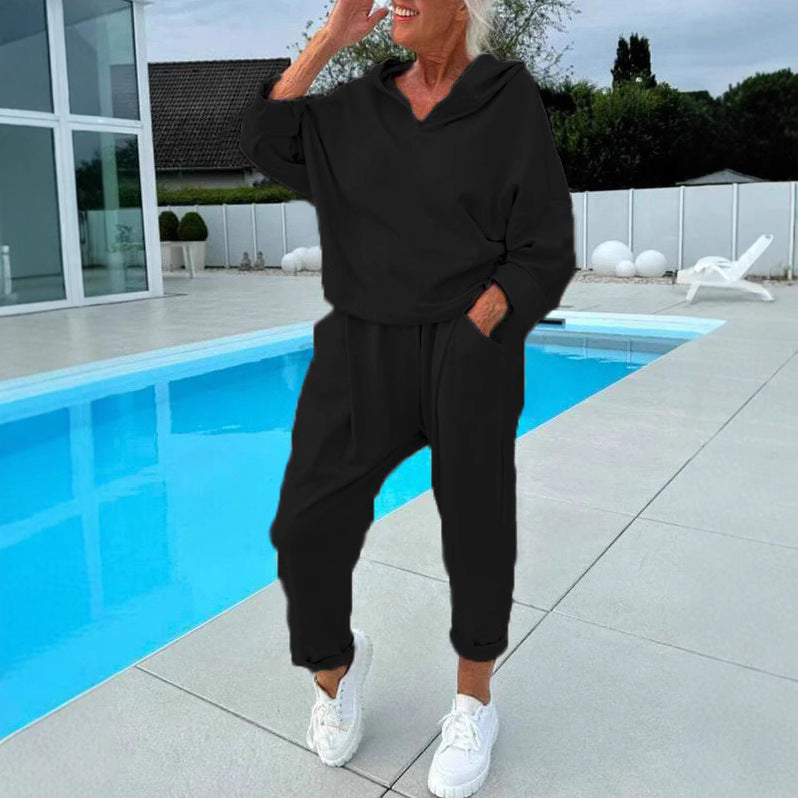 Dames Ensemble de détente confortable avec pull oversized et pantalon de jogging Chic und Stil