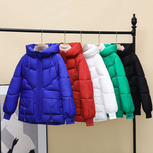 Dames doudoune d'hiver matelassée avec capuche et détails en forme de cœur Chic und Stil