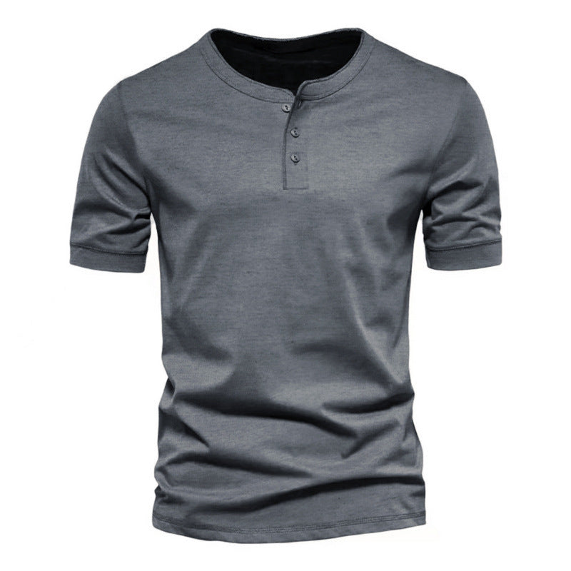 Hommes chemise décontractée à manches courtes avec patte de boutonnage Chic und Stil