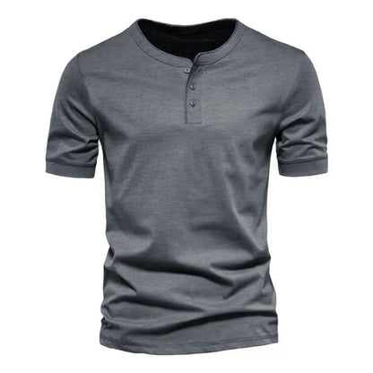 Hommes chemise décontractée à manches courtes avec patte de boutonnage Chic und Stil