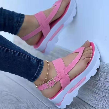 Sandales à lanières à la mode pour dames avec semelle intérieure anatomique et design robuste Chic und Stil