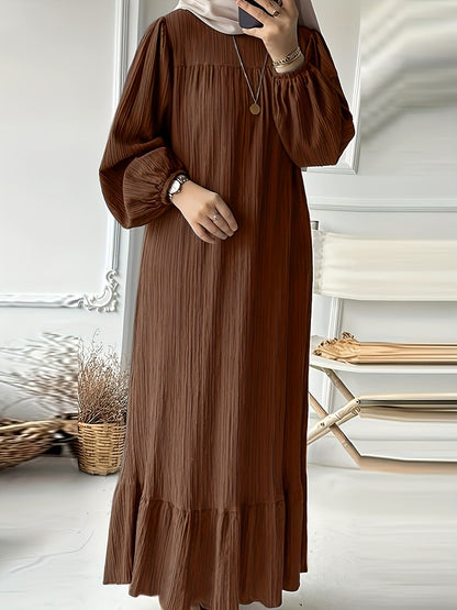 Robe maxi pour dames en mélange de coton léger Chic und Stil