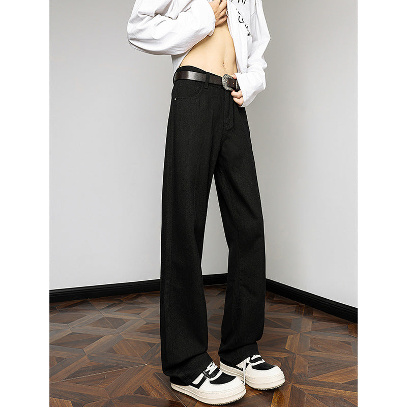 Wide leg denim pants for men with high waist and relaxed fit Chic and Style