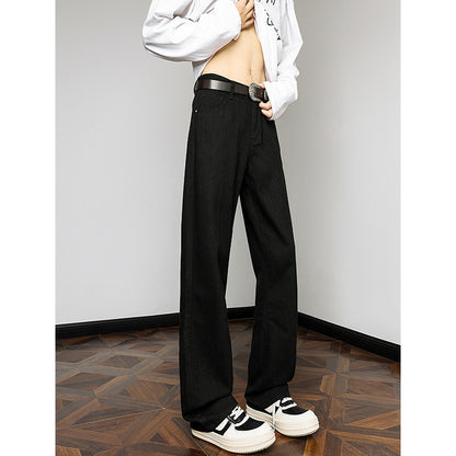 Wide leg denim pants for men with high waist and relaxed fit Chic and Style