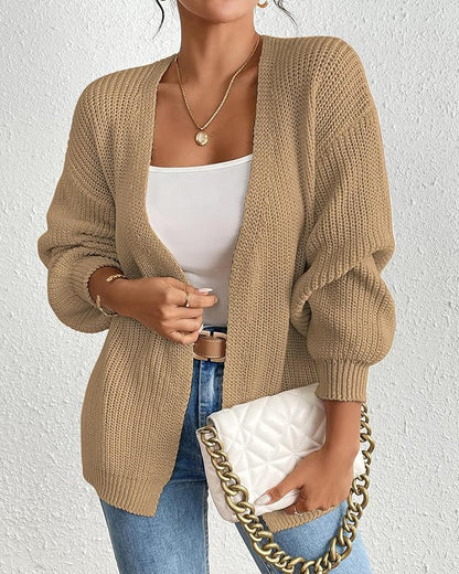 Dames cardigan décontracté avec des manches oversize et un décolleté en V Chic und Stil