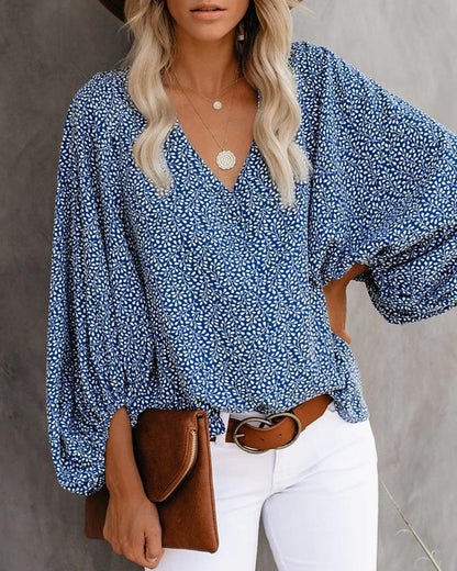 Blouse femme avec des manches larges et un motif floral Chic und Stil