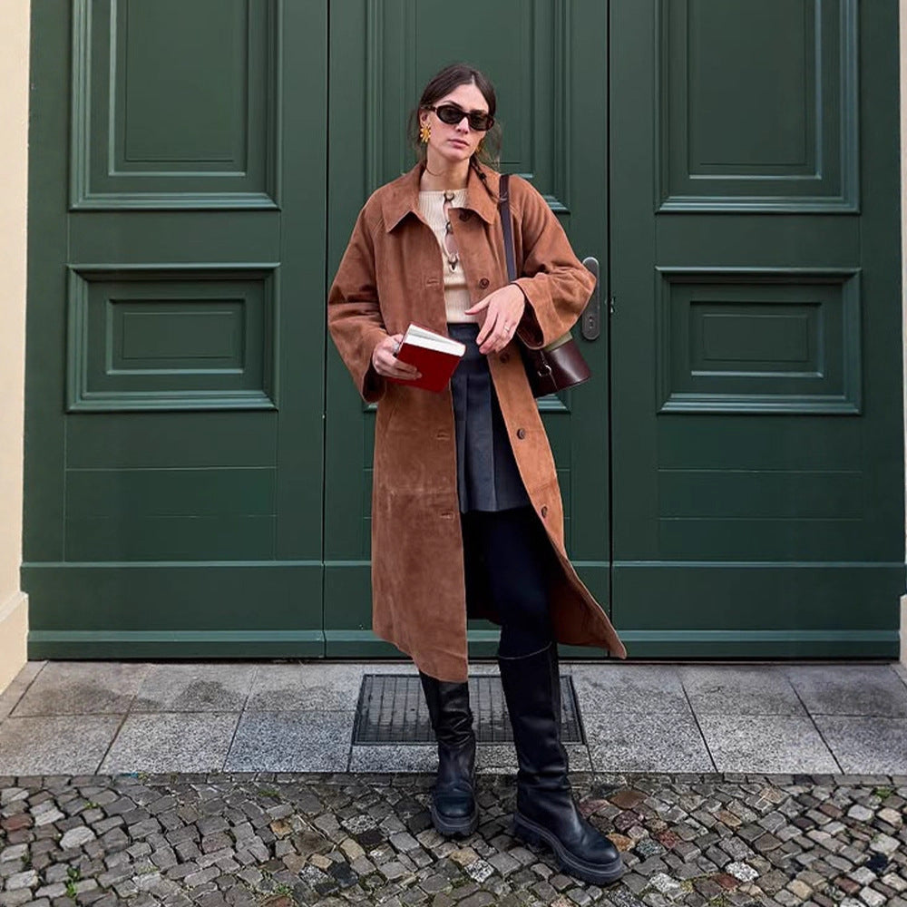 Dames élégante veste en daim Chic und Stil