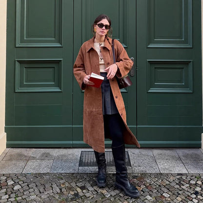 Dames élégante veste en daim Chic und Stil