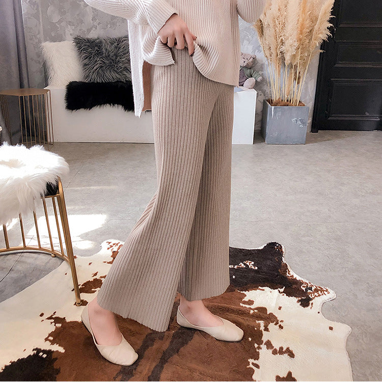 Chic and Style Wide Leg Knit Pants for Women