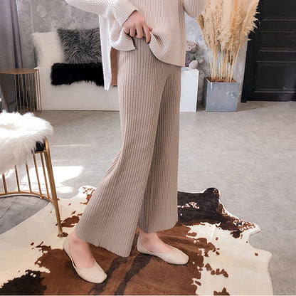 Chic and Style Wide Leg Knit Pants for Women