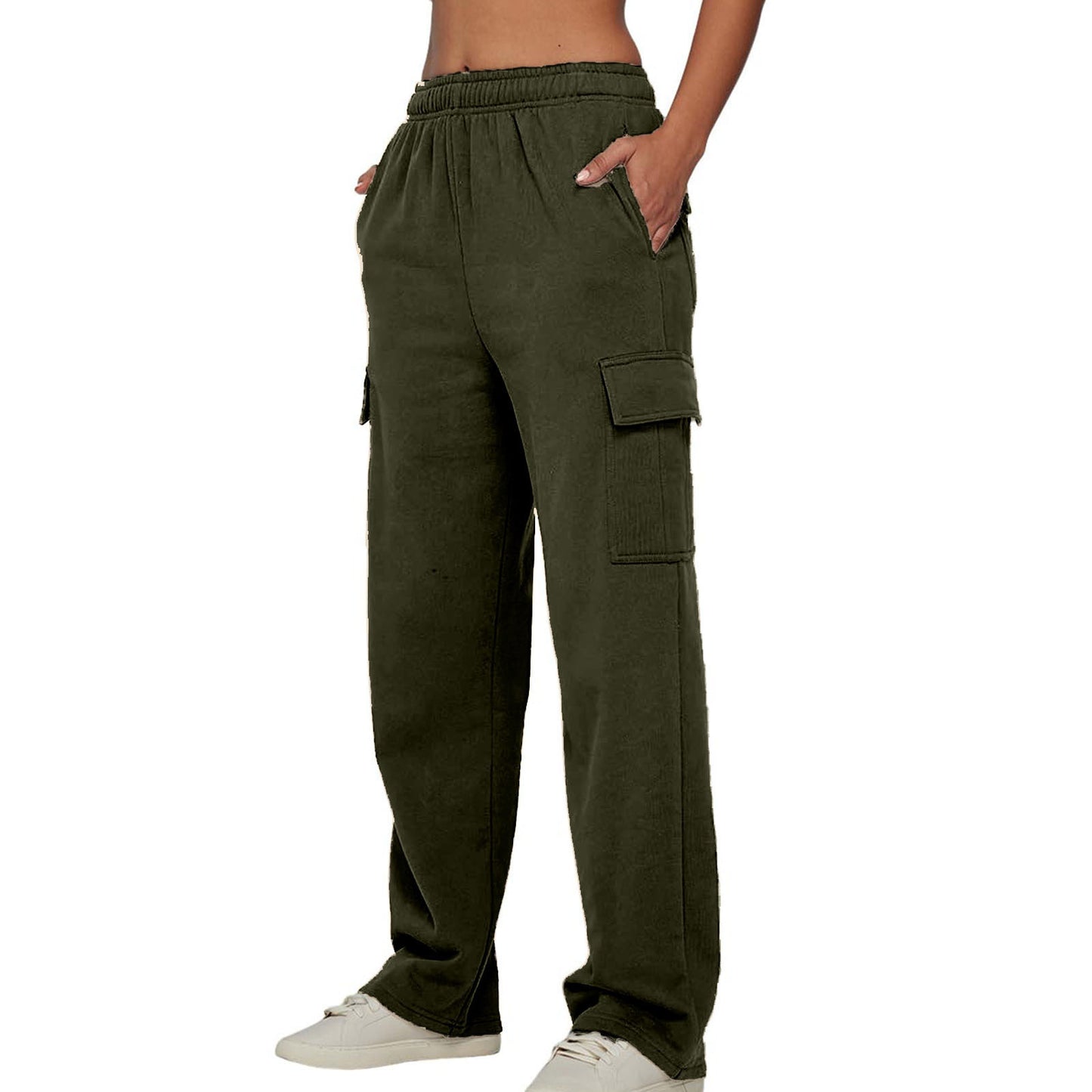 Comfortable cargo pants for women with side pockets Chic und Stil