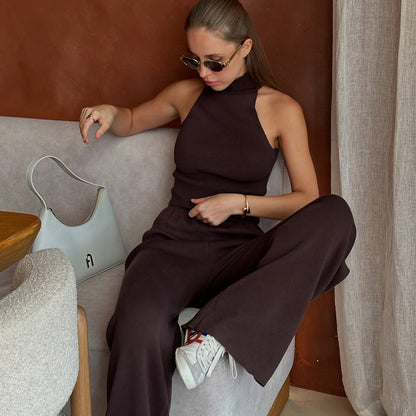 Dames confortable ensemble en tricot avec cardigan Chic und Stil