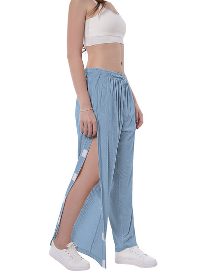 Chic and Style Casual Palazzo Pants for Women with Side Slits and Elastic Waist