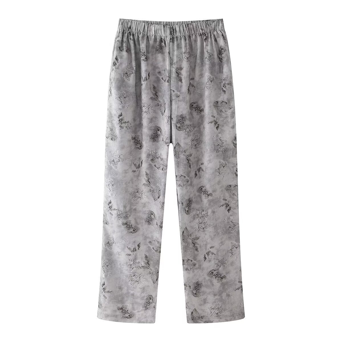 Fluid printed pants for women with elastic waistband Chic und Stil
