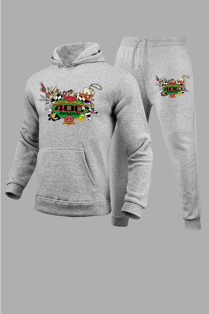 Women's hoodie and jogger pants set with creative cartoon print Chic and Style