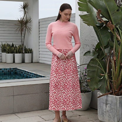 Femme combinaison de pull et de jupes maxi Chic und Stil