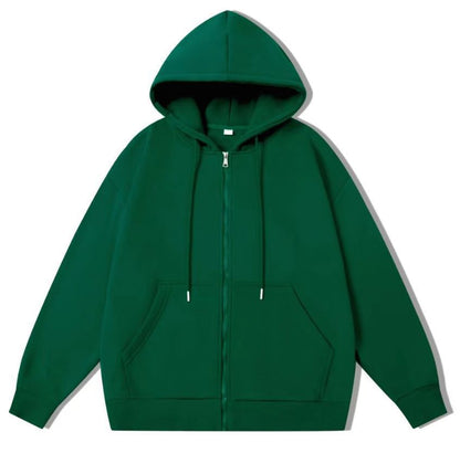 Dames décontracté Zip-Hoodie avec une grande capuche et des poches pratiques Chic und Stil