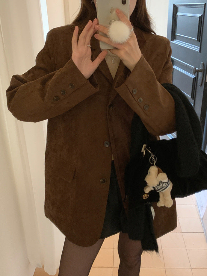 Dames élégante et confortable veste en daim Chic und Stil