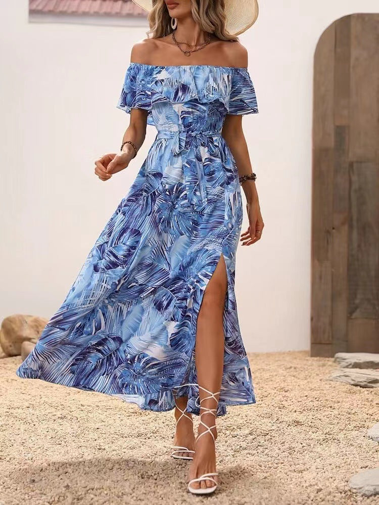 Robe Maxie Off-Shoulder pour femme avec fente latérale Chic und Stil