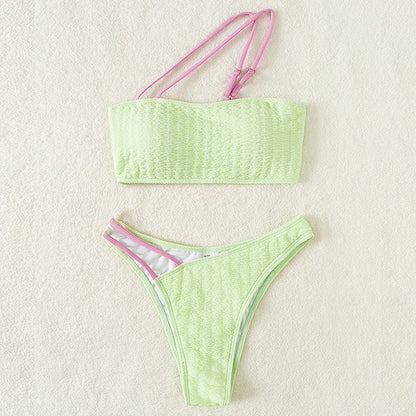Dames Ensemble de bikini texturé élégant Chic und Stil