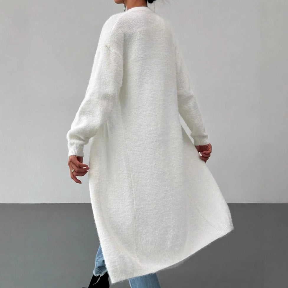 Dames Élégante Long Gilet Chic und Stil