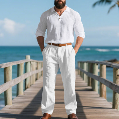 Combinaison élégante décontractée pour homme avec poches pratiques et col Henley stylé Chic und Stil