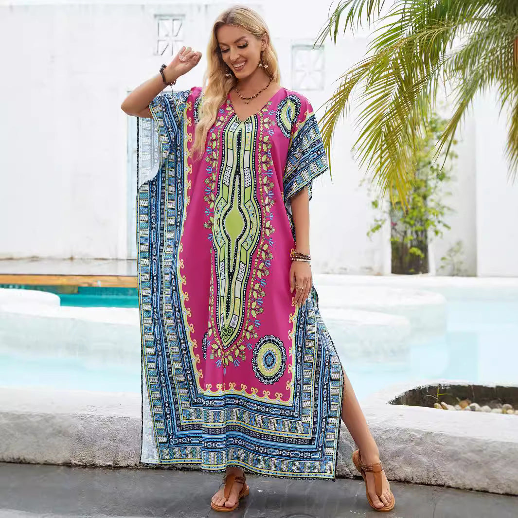 Femmes Robe Maxi Kaftan Bohémien Chic und Stil