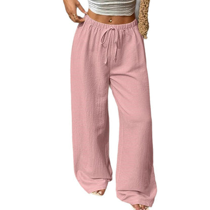 Wide Palazzo pants for women in lightweight and breathable material with elastic waistband Chic and Style