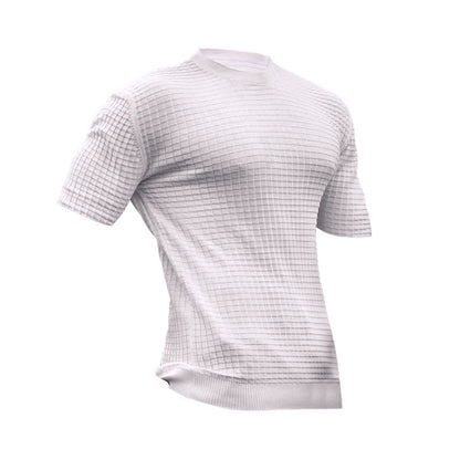 T-shirt Performance à manches courtes pour hommes avec design structuré Chic und Stil