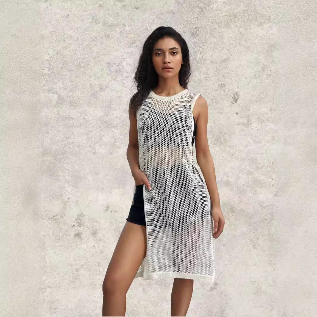 Pull léger en tricot pour femmes avec un design en maille tendance et des fentes latérales Chic und Stil