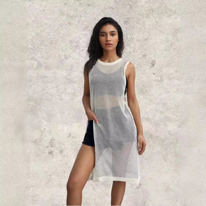 Pull léger en tricot pour femmes avec un design en maille tendance et des fentes latérales Chic und Stil