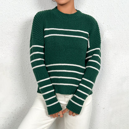 Pull en tricot rayé pour femmes Chic und Stil