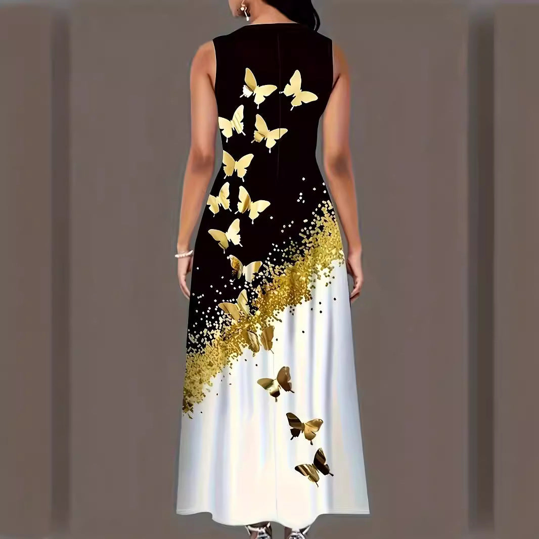 Robe maxi femme avec motif floral et poches pratiques Chic und Stil
