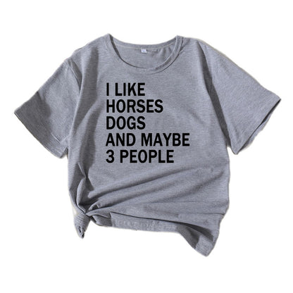 T-shirt décontracté pour femme avec citation Chic und Stil