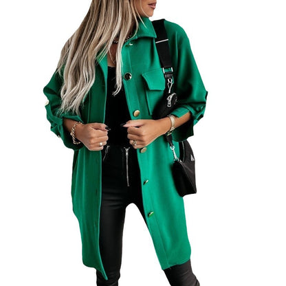 Chemise overshirt femme élégante avec poches pratiques et devant à pressions Chic und Stil