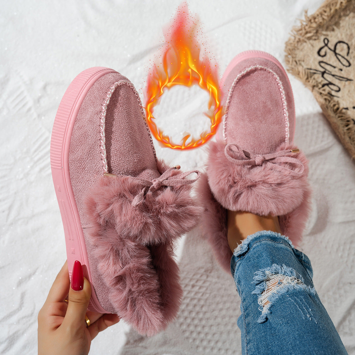 Dames Fleece doublé baskets Chic und Stil