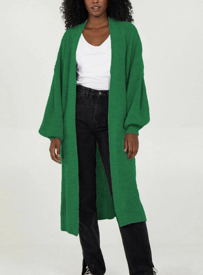 Cardigan en tricot grande taille pour femmes avec des manches volumineuses et une ouverture sur le devant Chic und Still